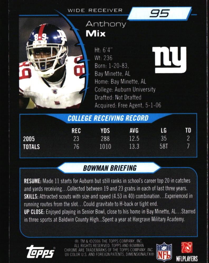 New York Giants Football Cards - Choose from 100s Player Qty Discount - Part 3 - Picture 473 of 499