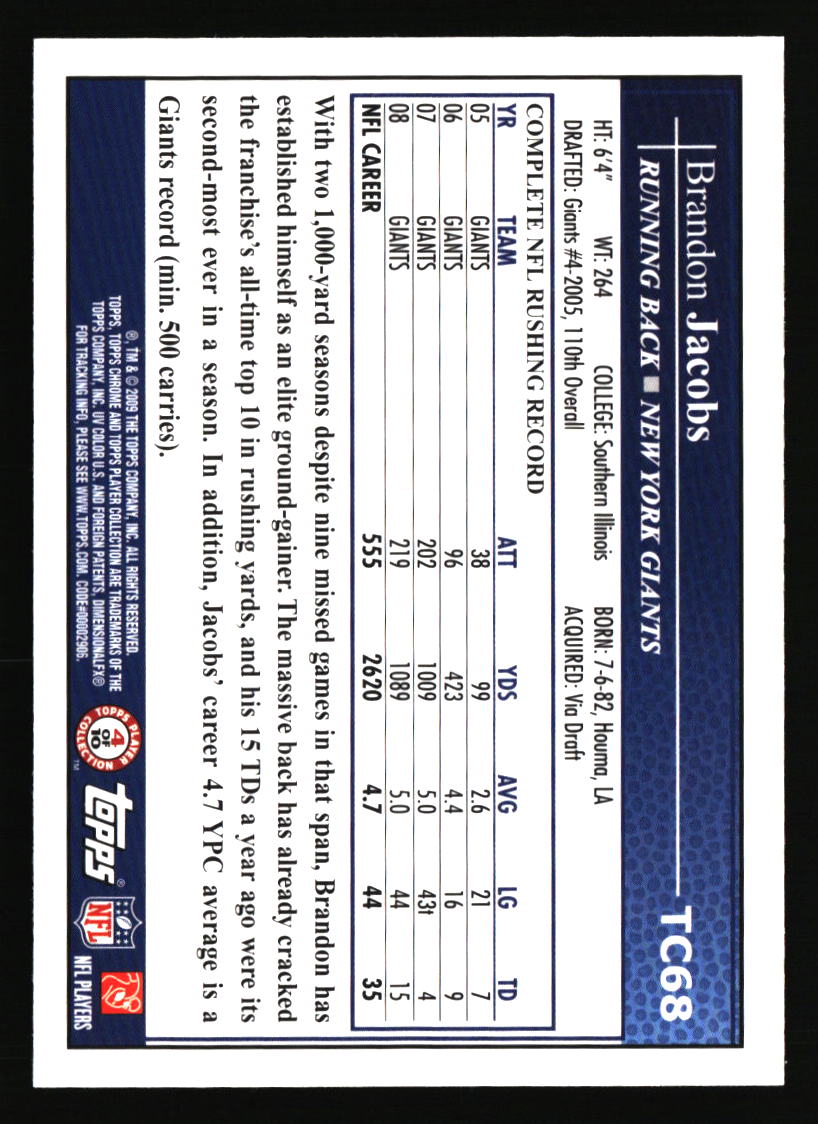 New York Giants Football Cards - Choose from 100s Player Qty Discount - Part 3 - Picture 495 of 499