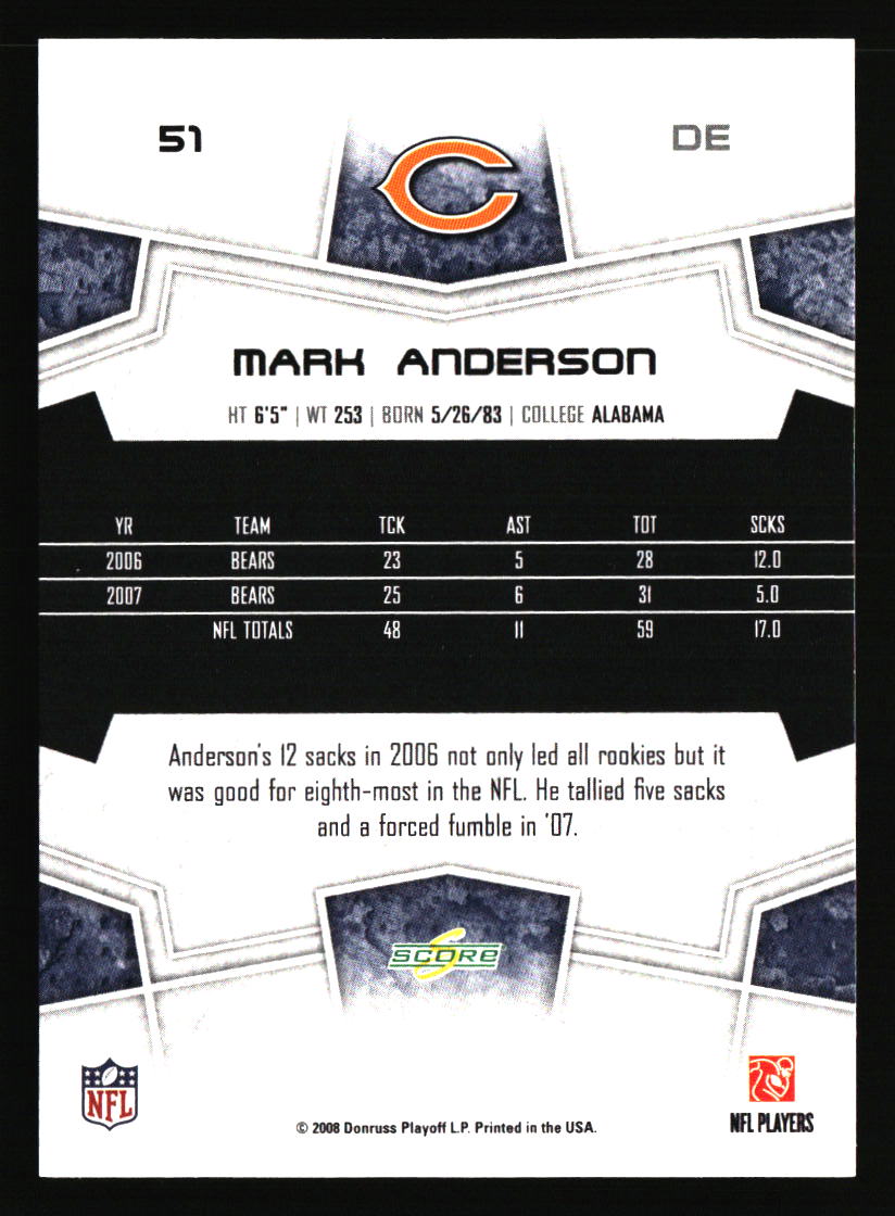 Chicago Bears Football Cards - Choose from 100s Player Qty Discount - Part 5 - Picture 265 of 499
