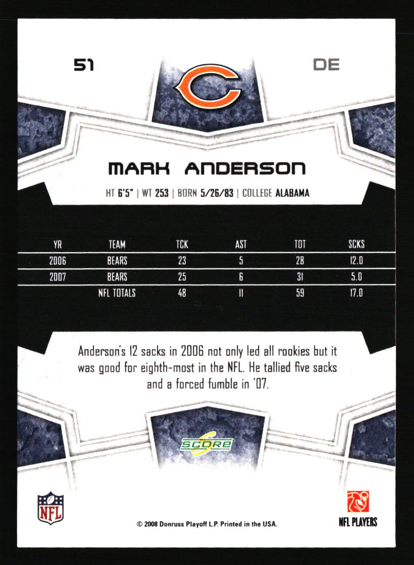 Chicago Bears Football Cards - Choose from 100s Player Qty Discount - Part 5 - Picture 269 of 499