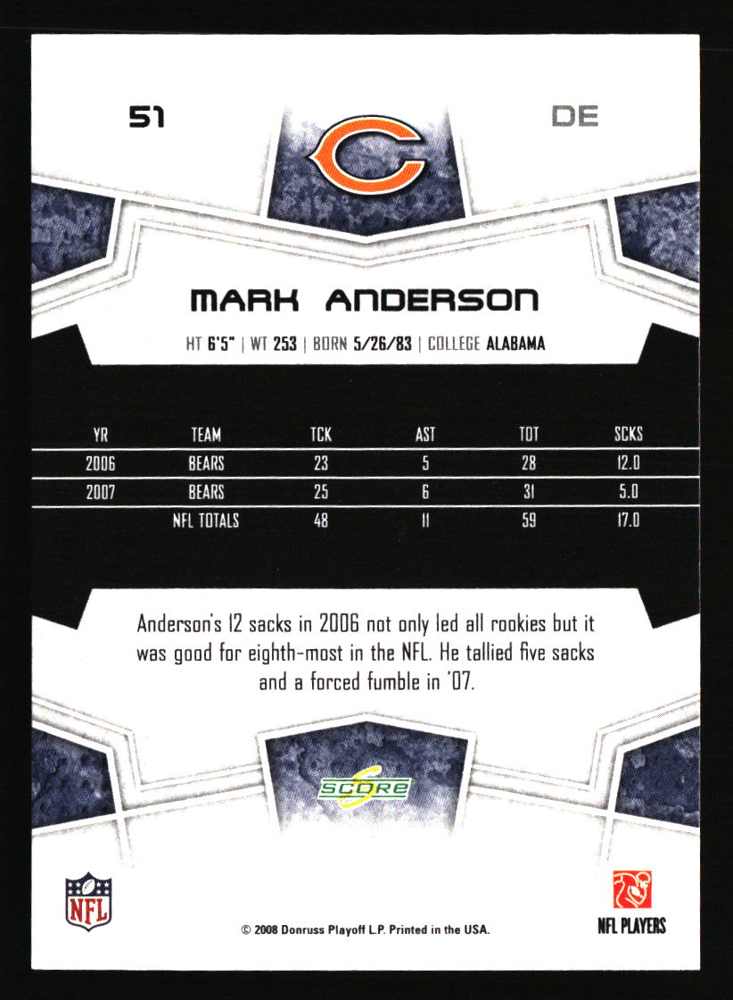 Chicago Bears Football Cards - Choose from 100s Player Qty Discount - Part 5 - Picture 271 of 499
