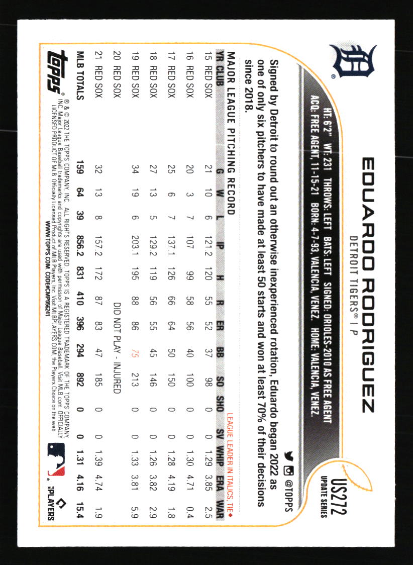 Detroit Tigers Baseball Cards - Choose from 100s Player Qty Discount - Part 3 - Picture 19 of 489
