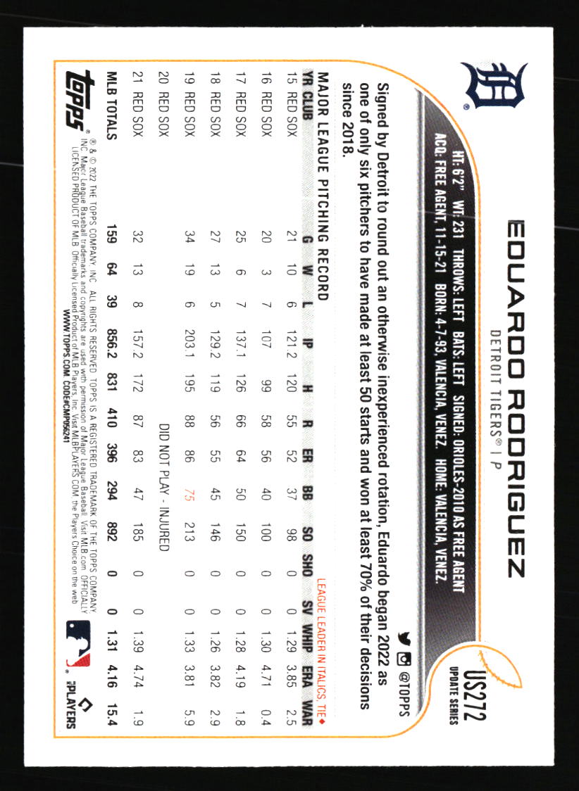 Detroit Tigers Baseball Cards - Choose from 100s Player Qty Discount - Part 3 - Picture 21 of 489