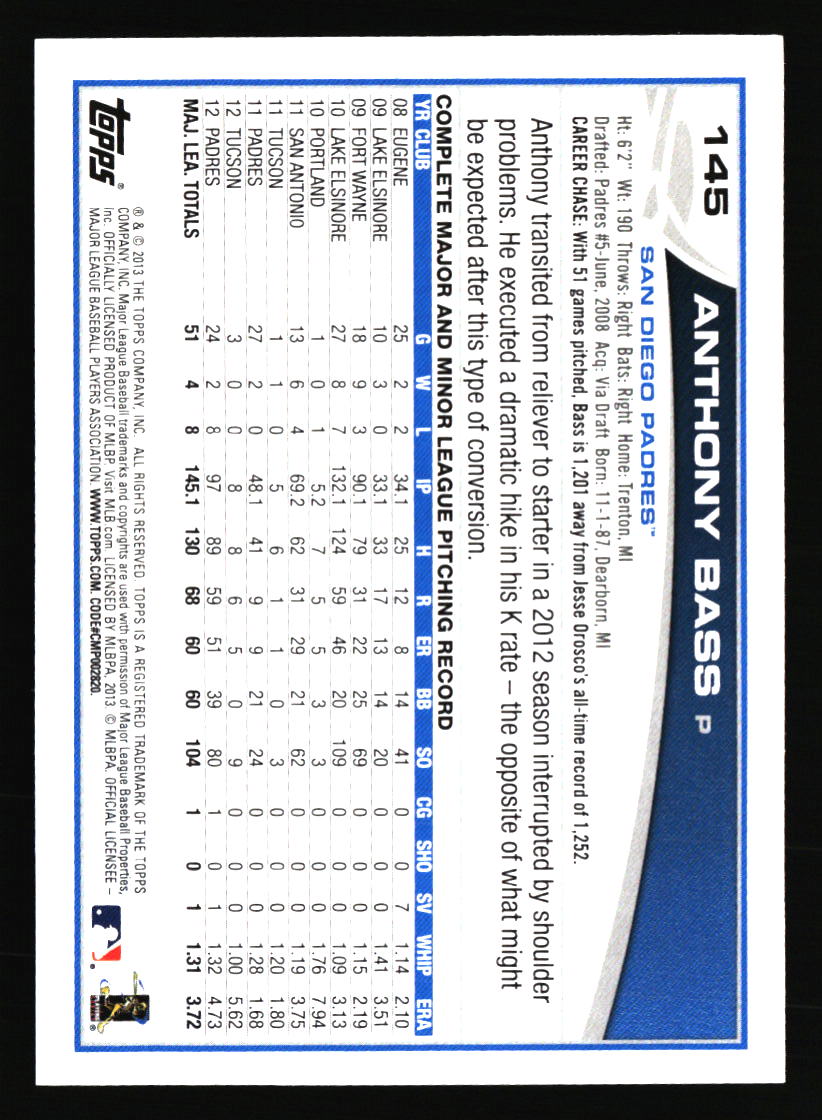 San Diego Padres Baseball Cards - Choose from 100s Quantity Discount Part 1 - Picture 461 of 487