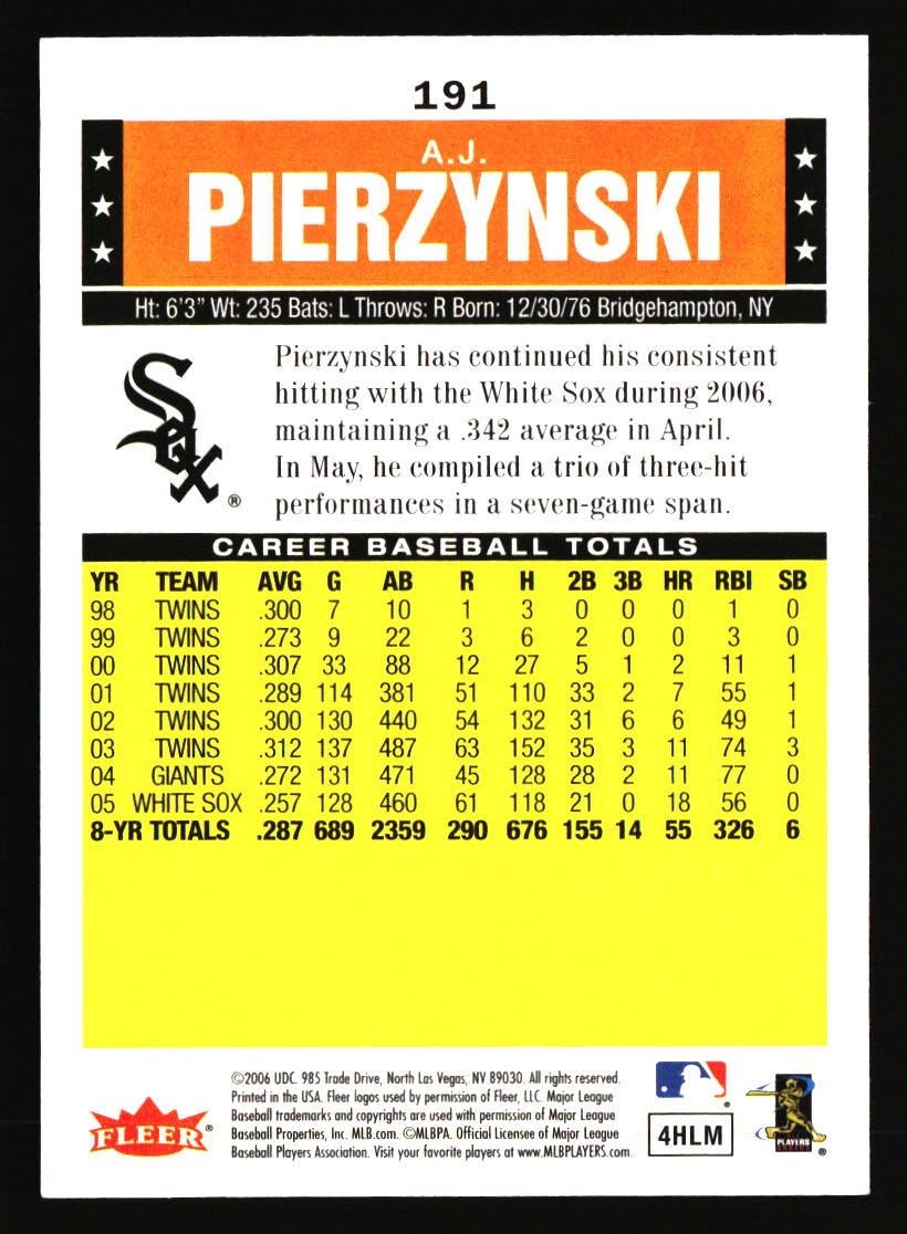 Chicago White Sox Baseball Cards - Choose from 100s Player Qty Discount - Part 6 - Picture 7 of 501