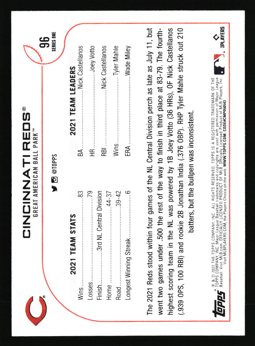 Tarjetas de béisbol de los Rojos de Cincinnati - Elige entre 100 jugadores cantidad descuento - Parte 5 - Imagen 409 de 499