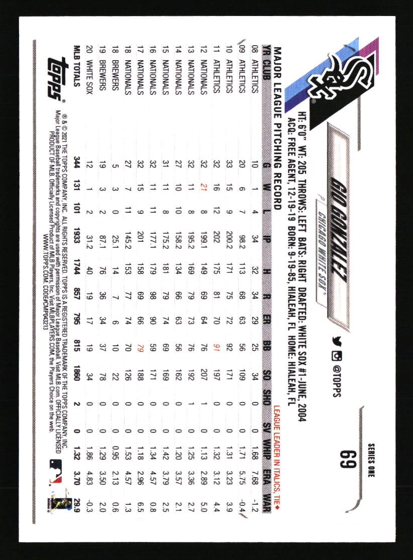 Chicago White Sox Baseball Cards - Choose from 100s Player Qty Discount - Part 6 - Picture 75 of 501