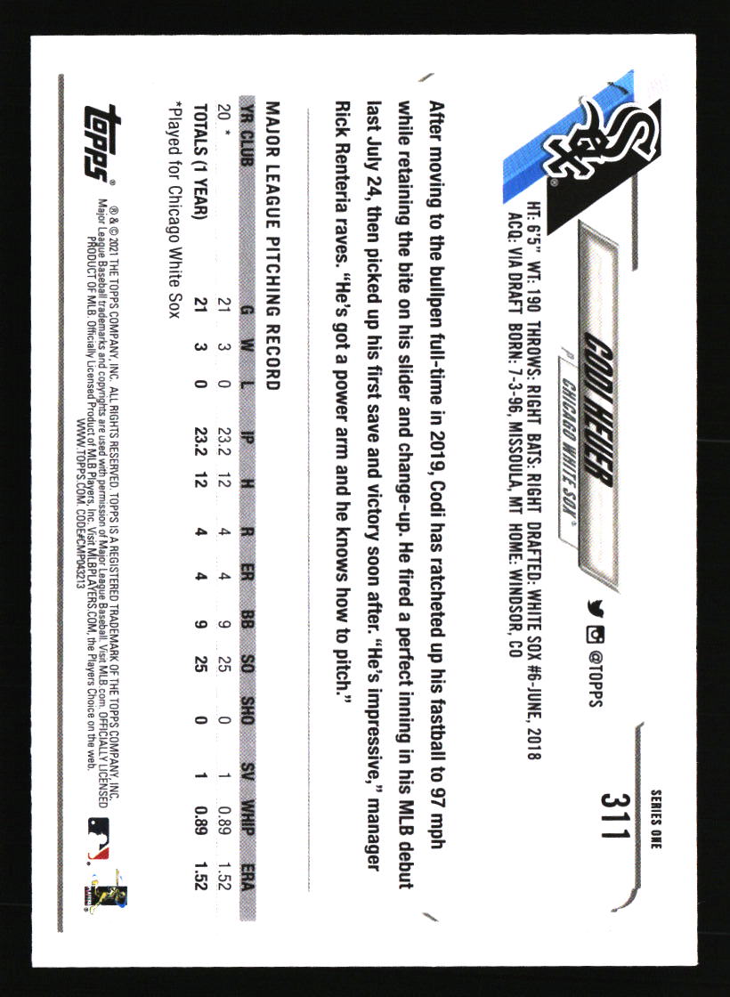 Chicago White Sox Baseball Cards - Choose from 100s Player Qty Discount - Part 6 - Picture 89 of 501