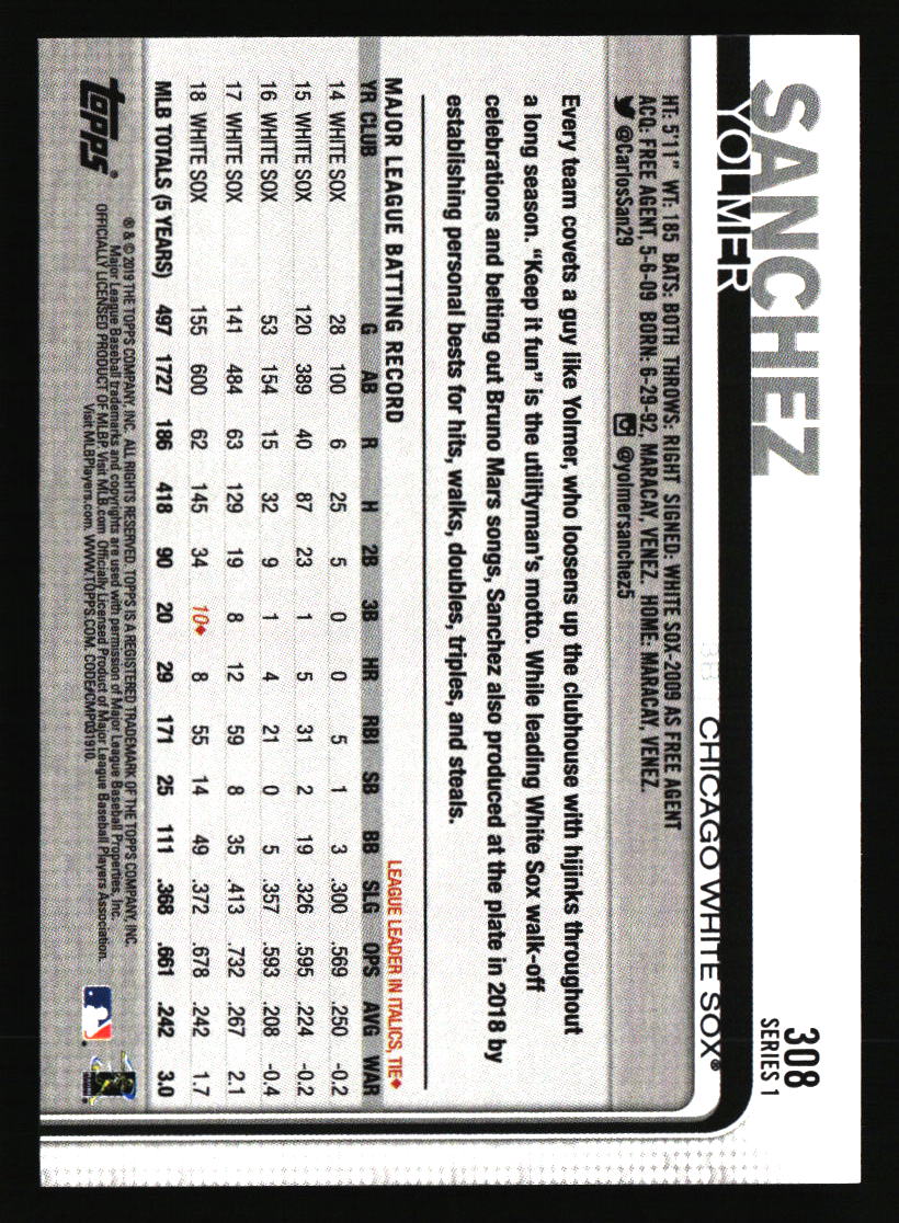 Chicago White Sox Baseball Cards - Choose from 100s Player Qty Discount - Part 6 - Picture 289 of 501