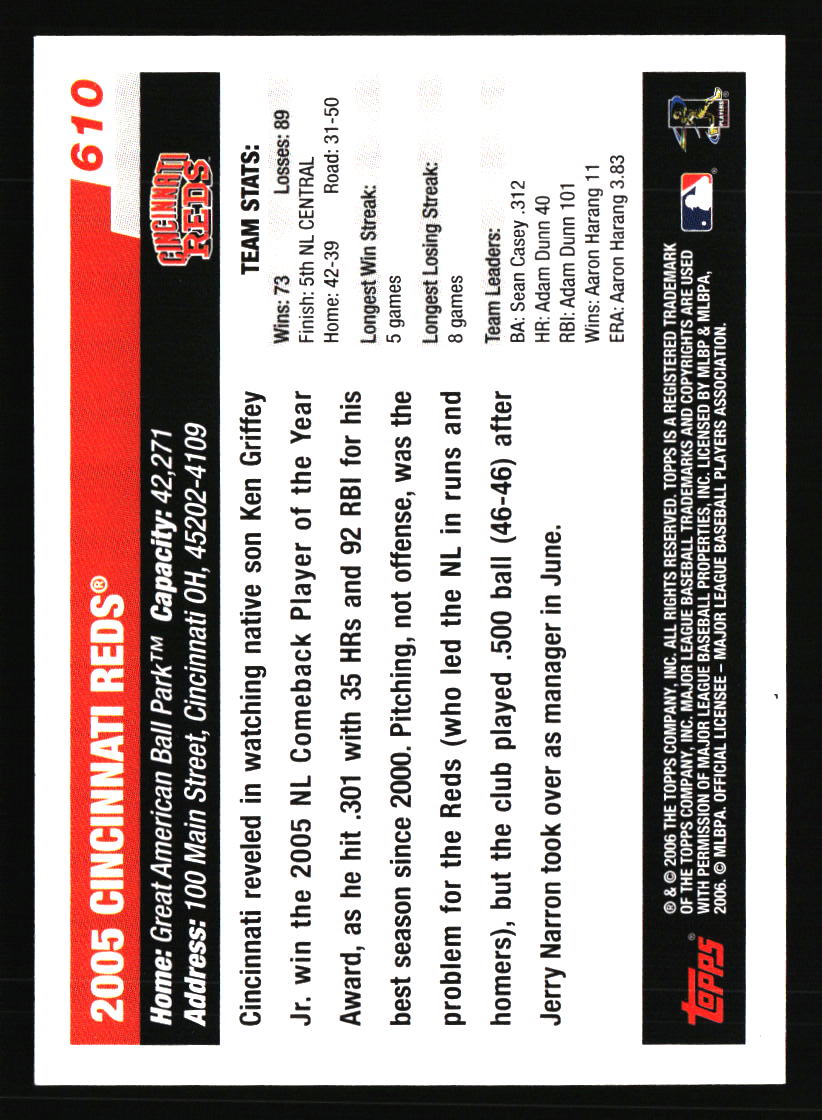 Tarjetas de béisbol de los Rojos de Cincinnati - Elige entre 100 jugadores cantidad descuento - Parte 5 - Imagen 15 de 499