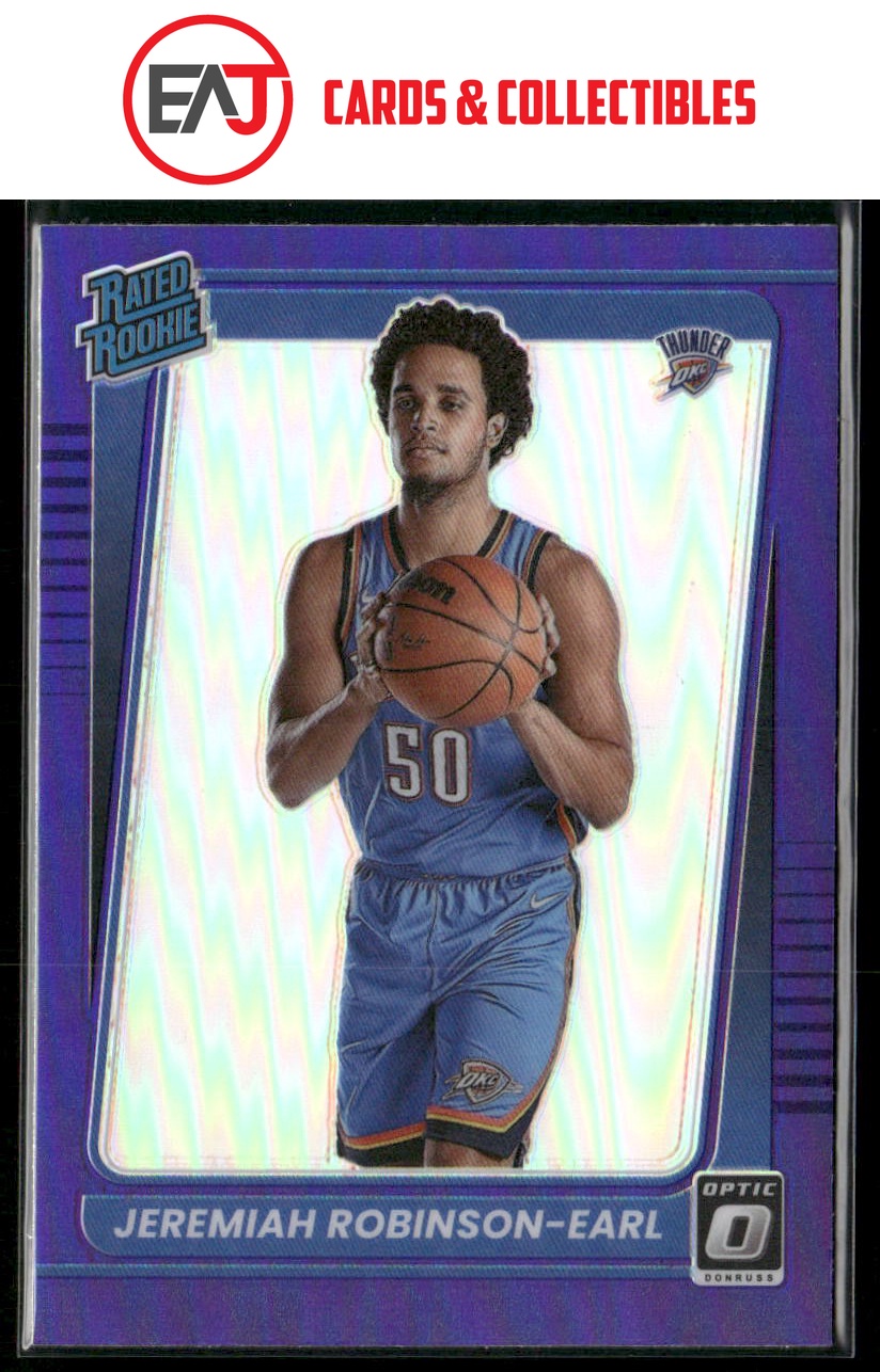 Jeremiah Robinson-Earl 2021-22 Donruss Optic Purple RC Rookie #170 OKC Thunder