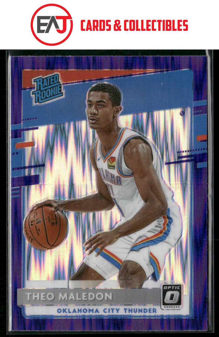 Theo Maledon 2020-21 Donruss Optic Purple Shock #184 Oklahoma City Thunder