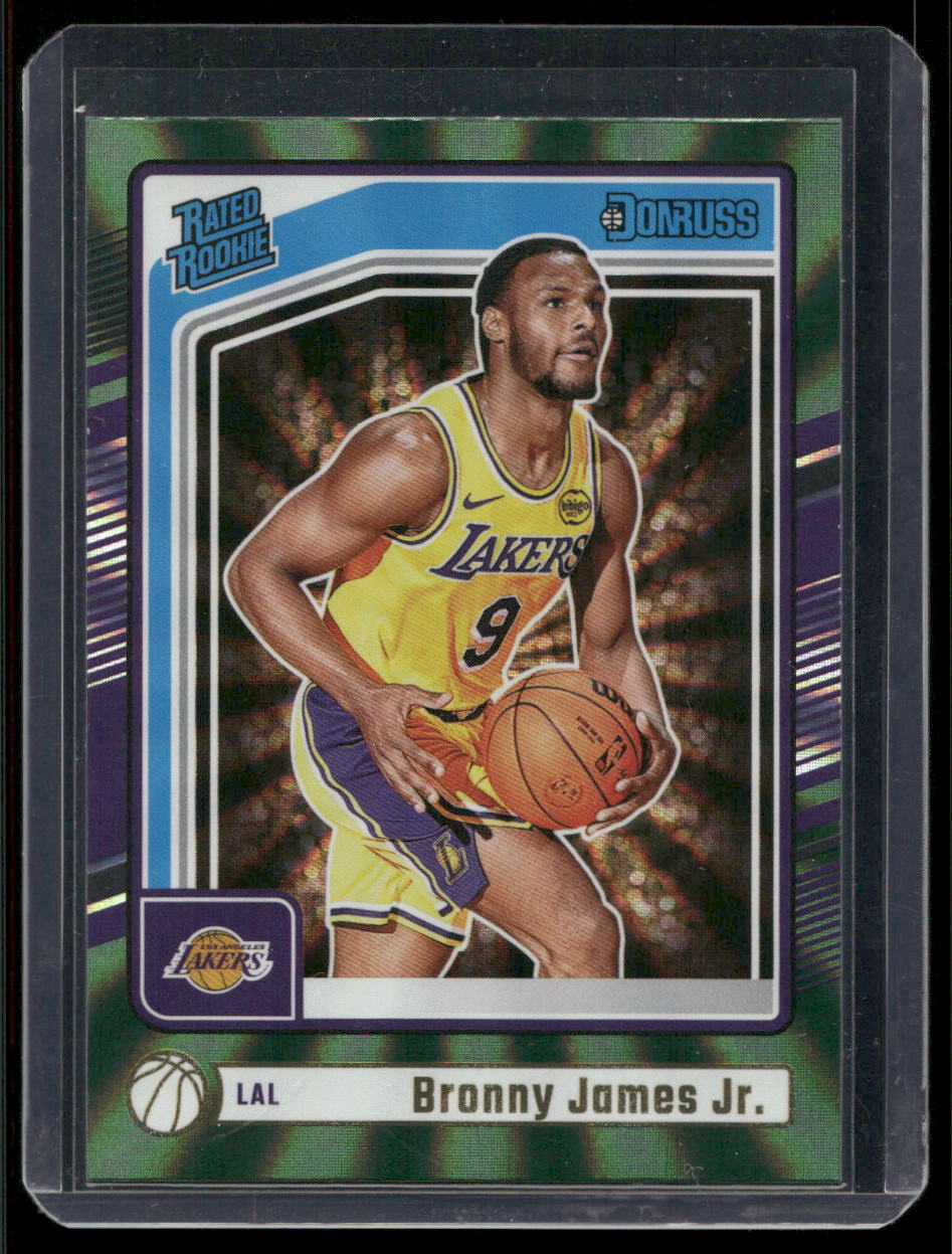 2024-25 Donruss #243 Bronny James Jr. Holo Green Laser Rookie