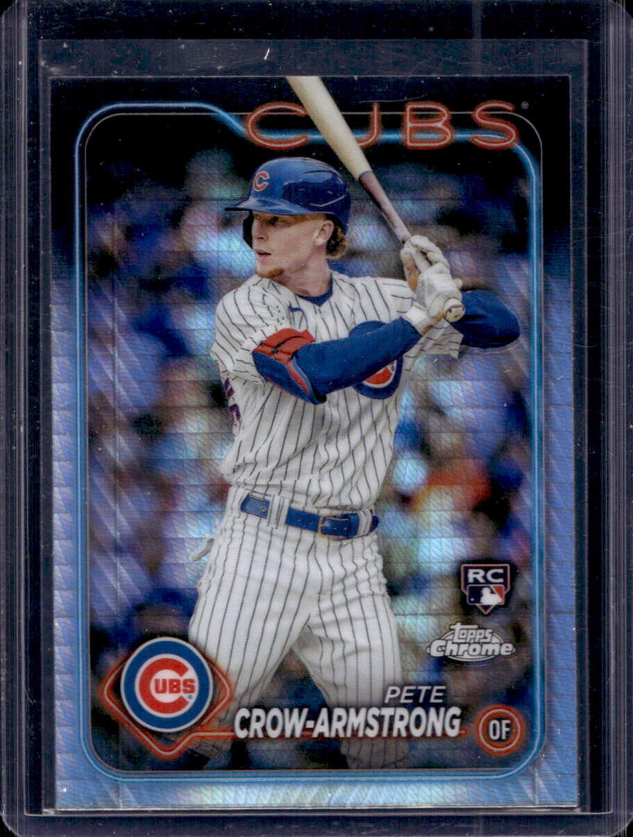 Pete Crow-Armstrong 2024 Topps Chrome #16 Rookie Prism Refractor
