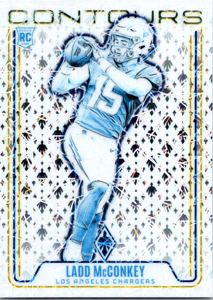 2024 Panini Phoenix Ladd McConkey #CON-LMY Contours Stars Los Angeles Chargers