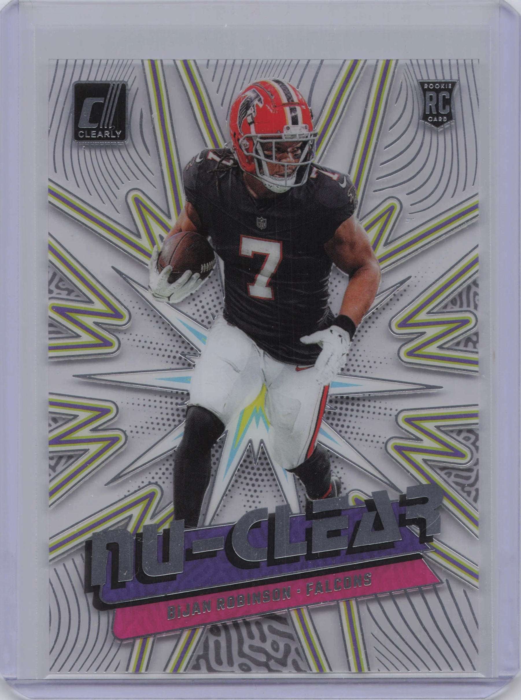 Bijan Robinson 2023 Clearly Donruss Nu-CLEAR #10 Atlanta Falcons