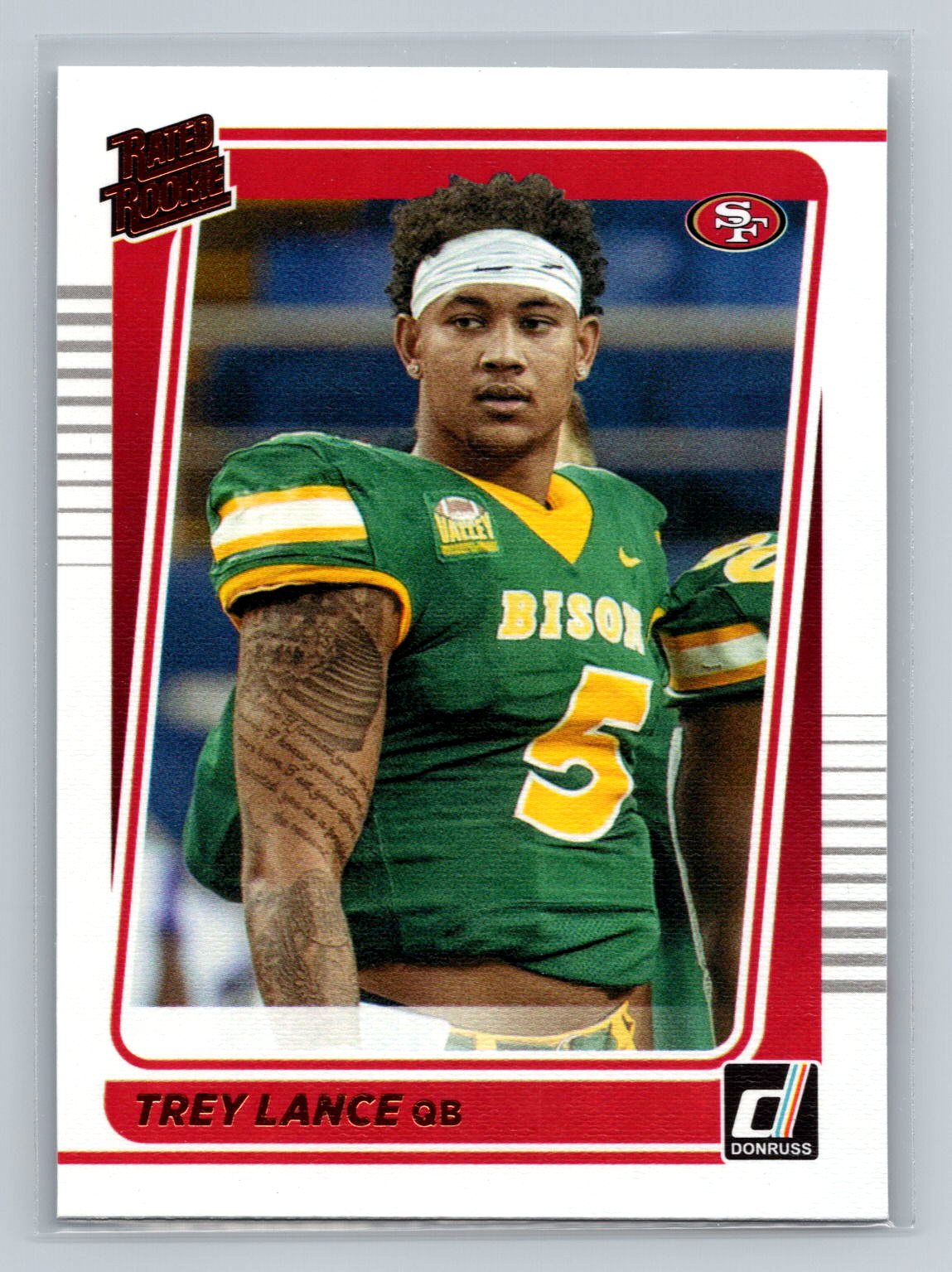 Trey Lance 2021 Donruss - Rated Rookies Portrait #254 Rookie San Francisco 49ers