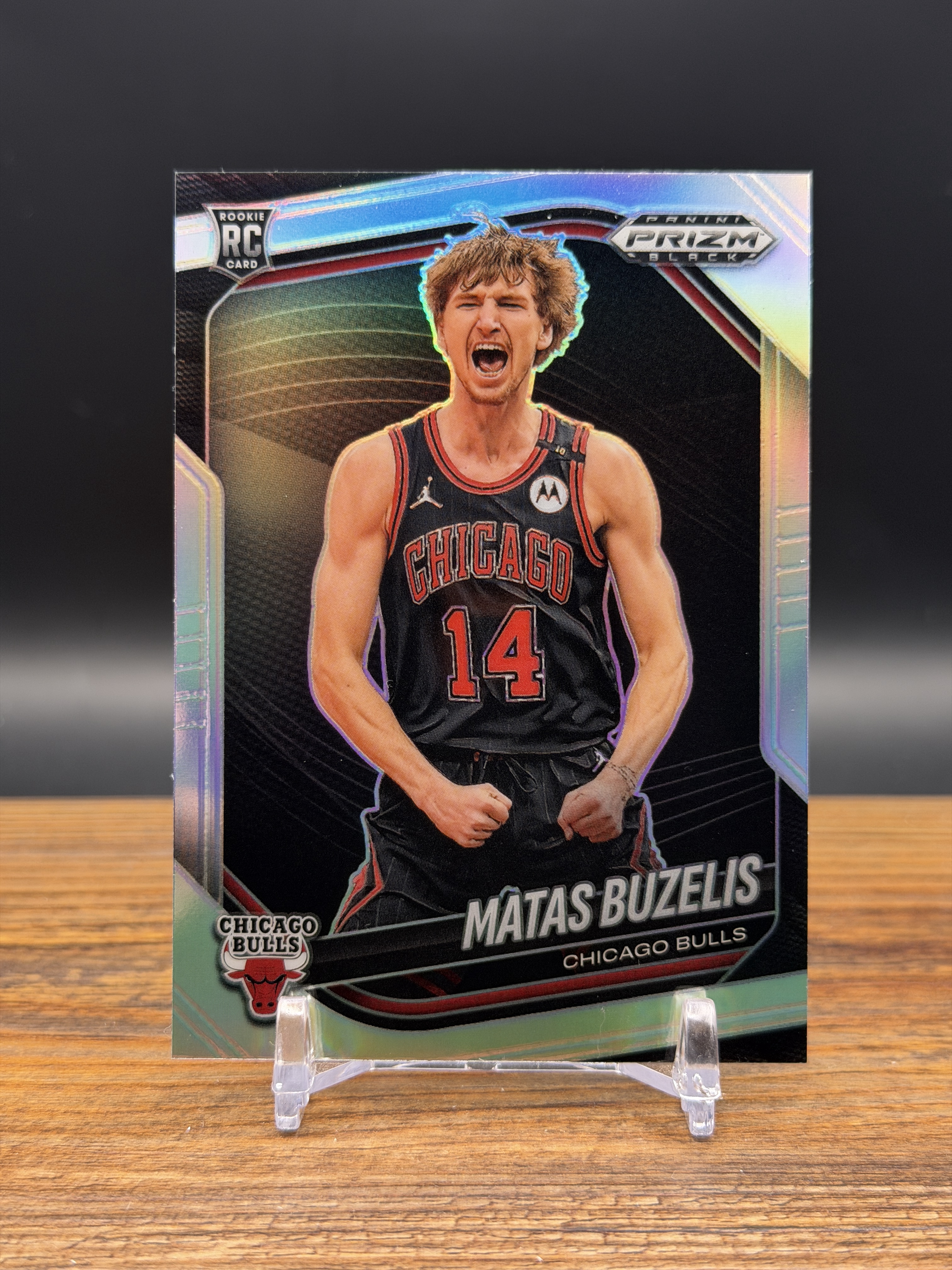 2024-25 Panini Prizm Black #41 - Silver - Matas Buzelis Rookie