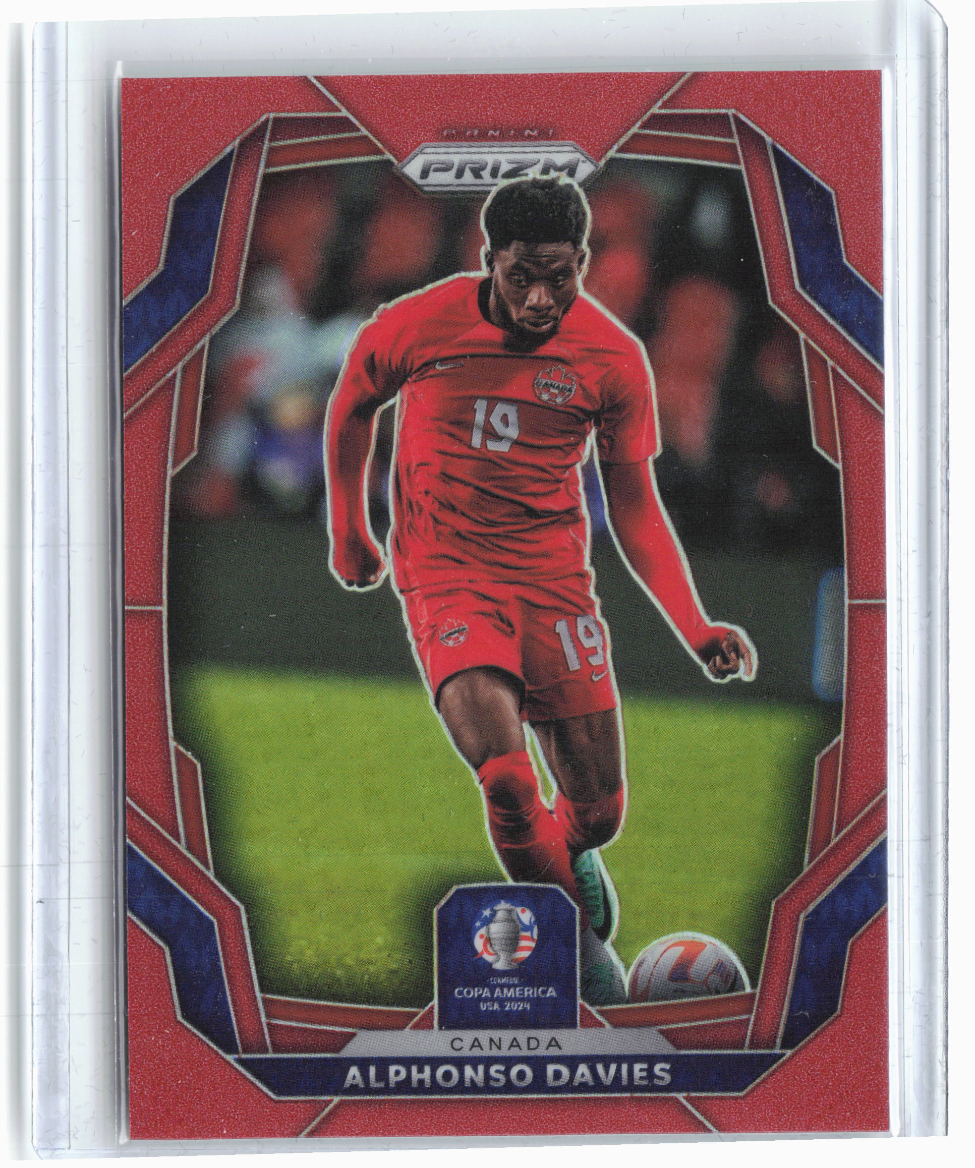 2024 Panini Prizm CONMEBOL Copa America #167 Alphonso Davies Red #/199