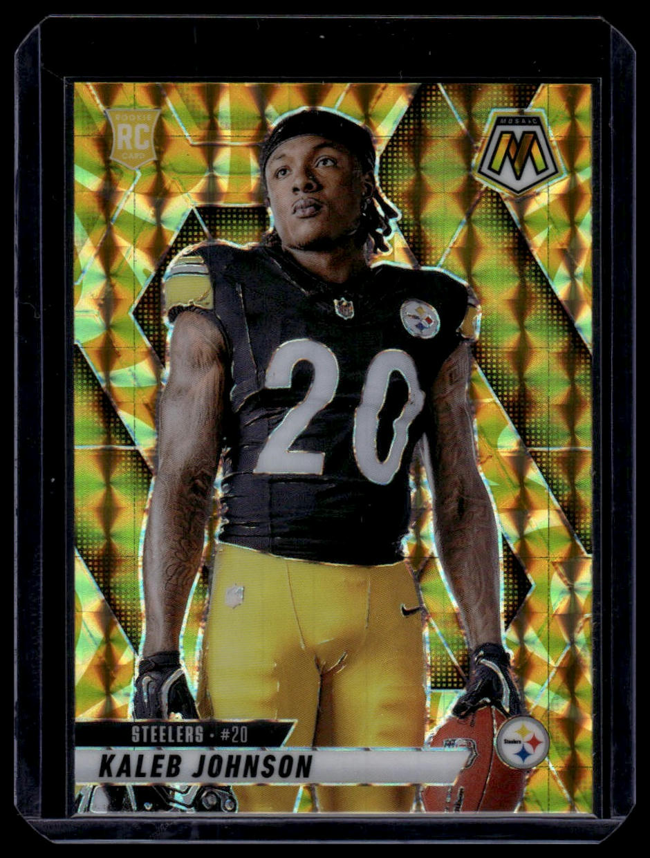 2025 Panini Mosaic #289 Kaleb Johnson Mosaic Reactive Yellow