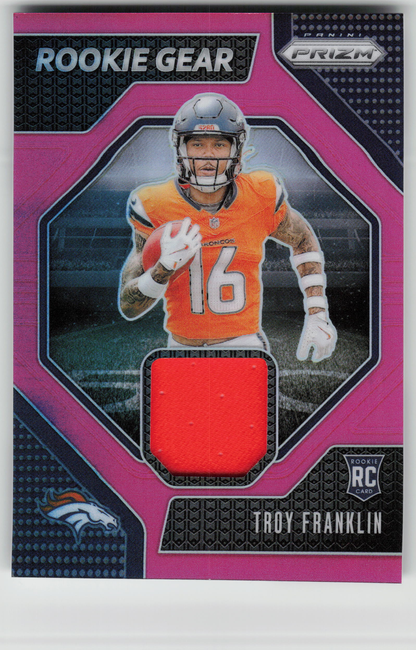 2024 Panini Prizm - Rookie Gear Pink #RG-TFN Troy Franklin