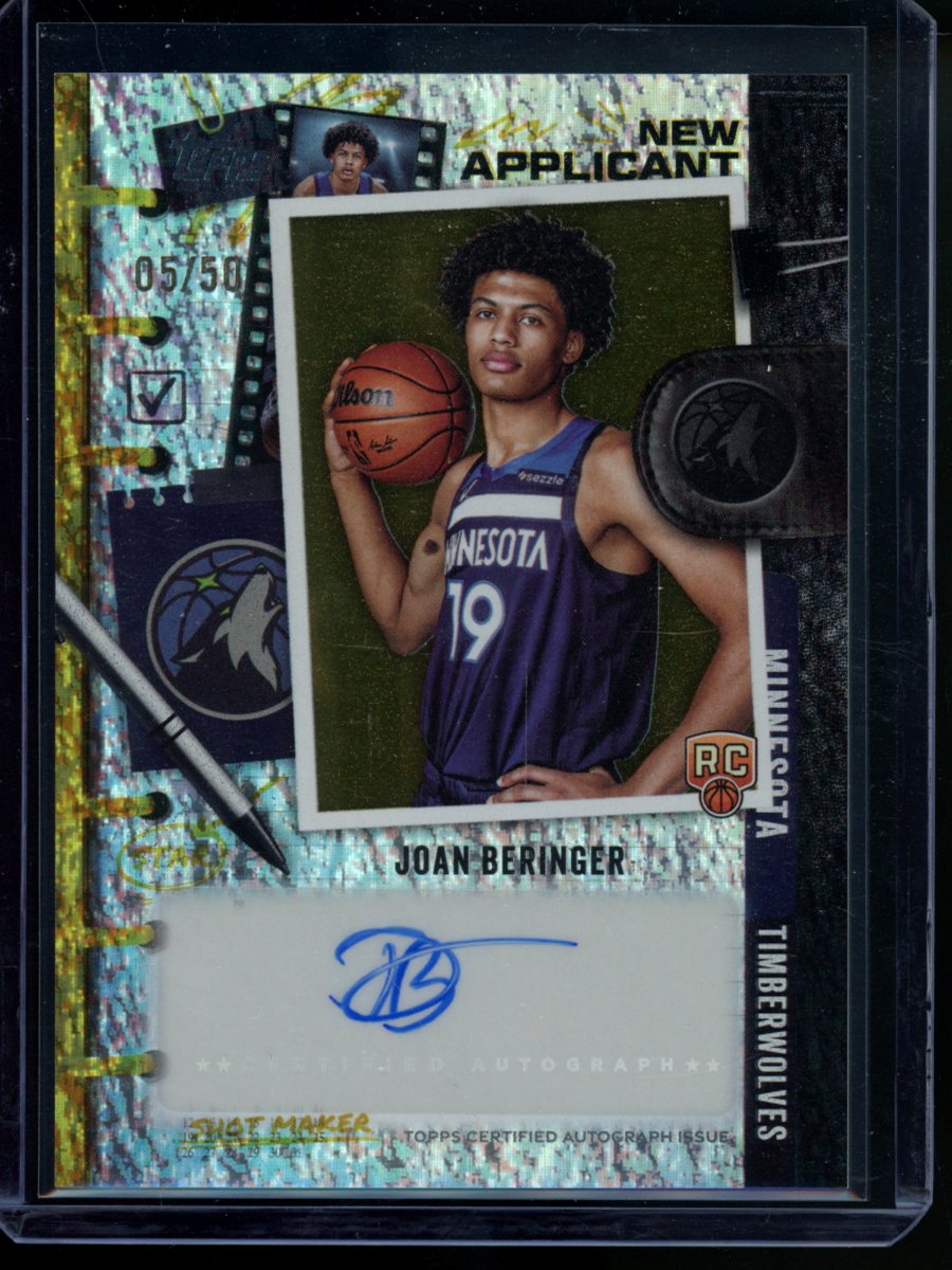 2025-26 Topps #NA-JB Joan Beringer New Applicants Autographs Gold Holo Foil #/50