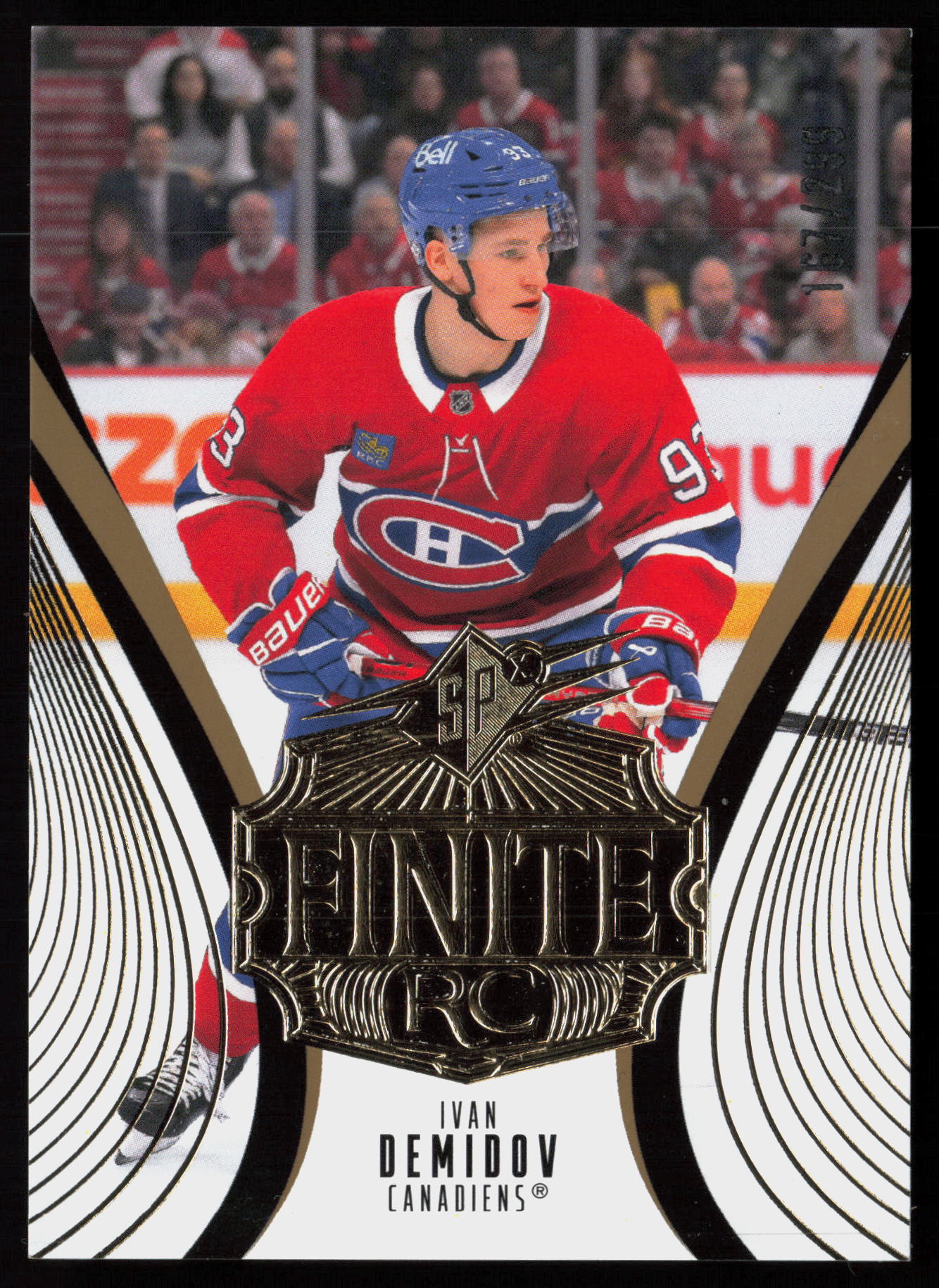 2025-26 SPx #36 Finite Gold Ivan Demidov SN #/299 — Front