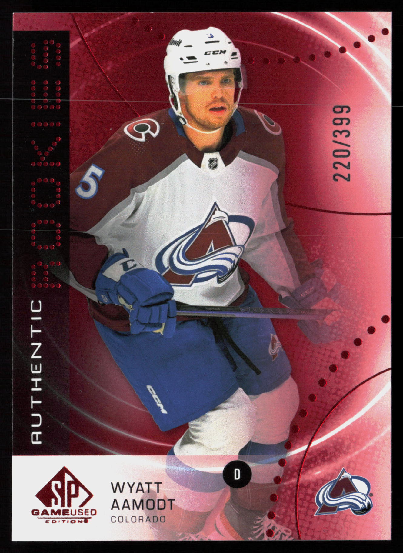 2025-26 SP Game Used #AR-WA Red Wyatt Aamodt SN #/399