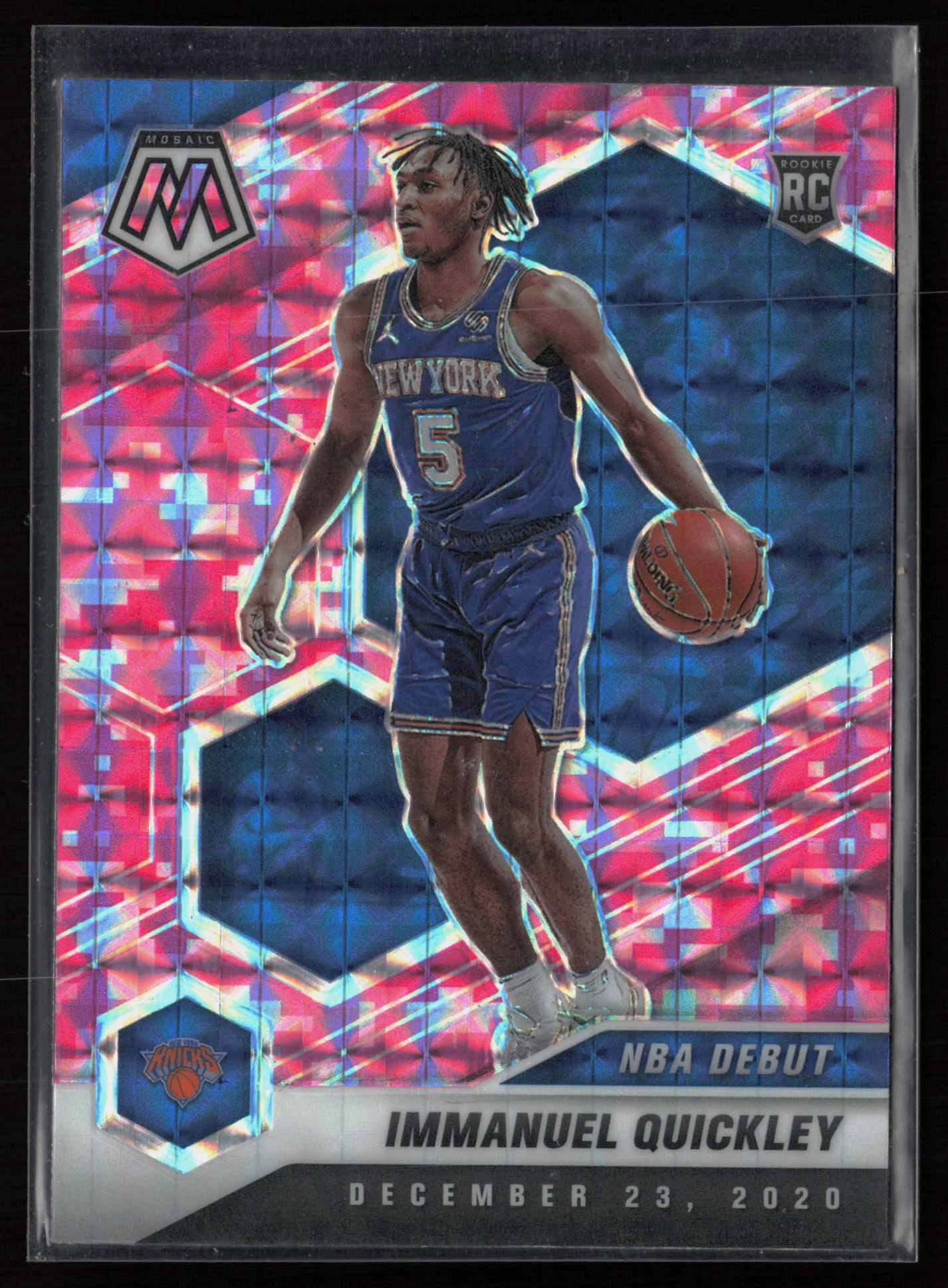 2020-21 Panini Mosaic #277 Reactive Pink Immanuel Quickley