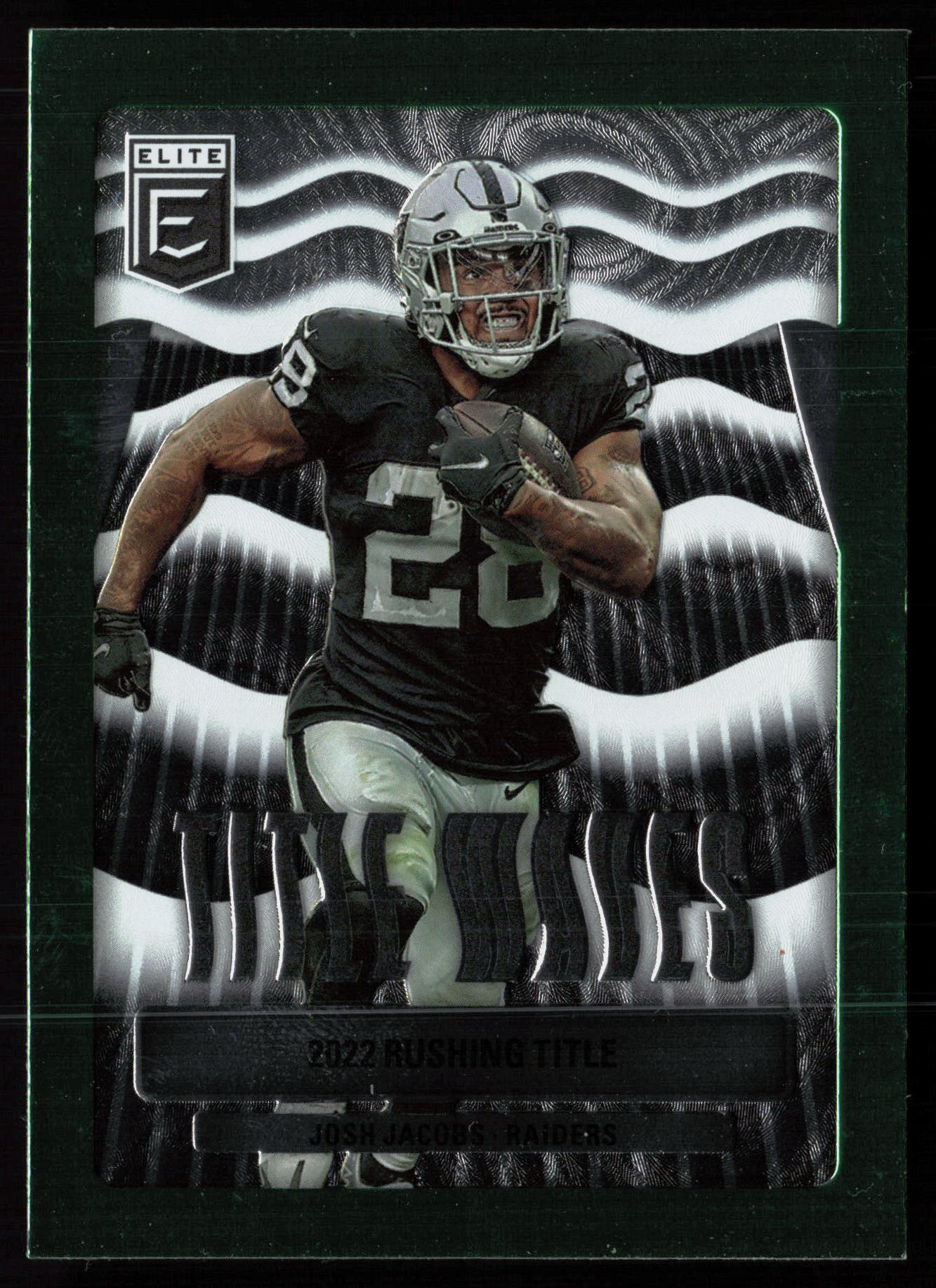 2023 Donruss Elite #TW-4 Title Waves Green Josh Jacobs