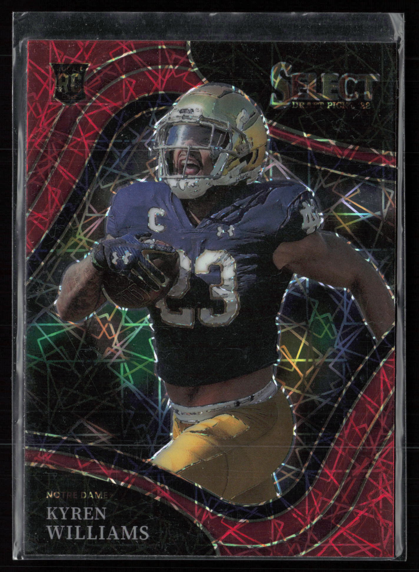2022 Panini Select Draft Picks #120 Purple Lazer Prizm Kyren Williams