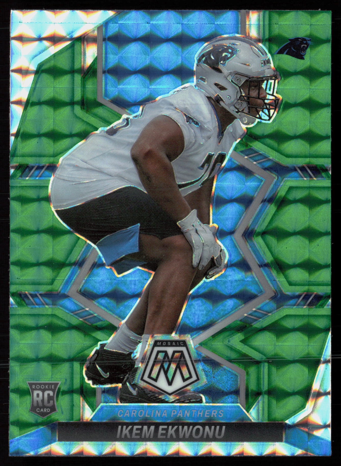 2022 Panini Mosaic #369 Mosaic Green Ikem Ekwonu RC Rookie