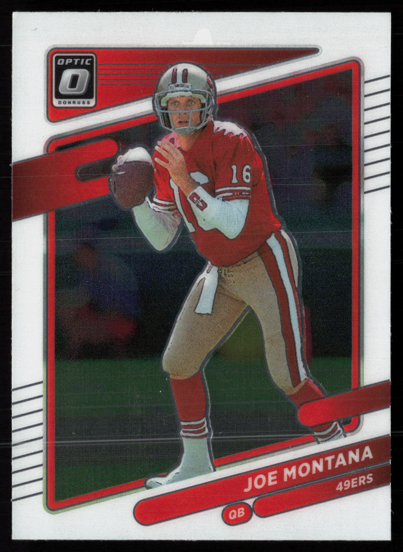 2021 2021 Donruss Optic Joe Montana Football card front — Card Source Canada