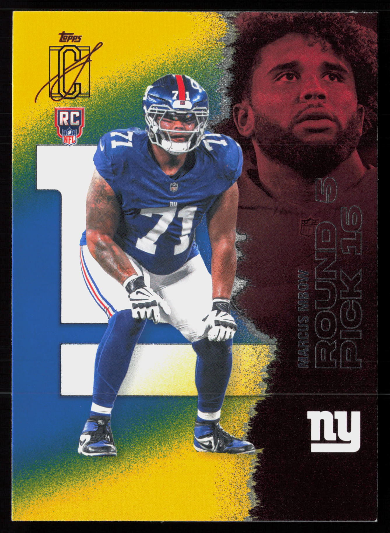 2025 Topps Signature Class #244 Blue & Yellow Marcus Mbow RC Rookie