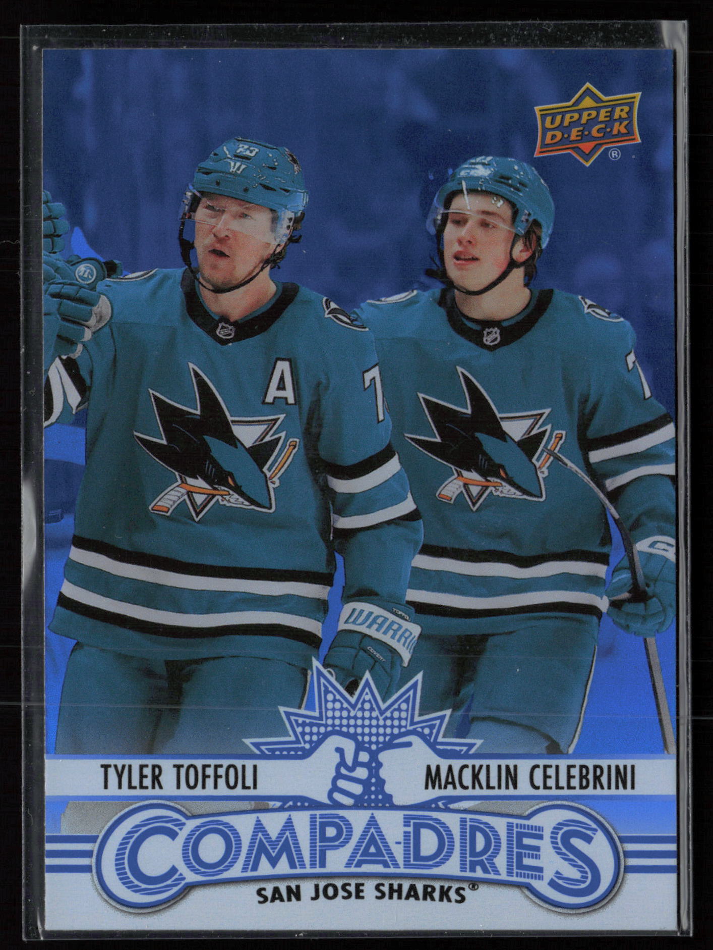 2025-26 Upper Deck #CM-11 Compadres Macklin Celebrini / Tyler Toffoli