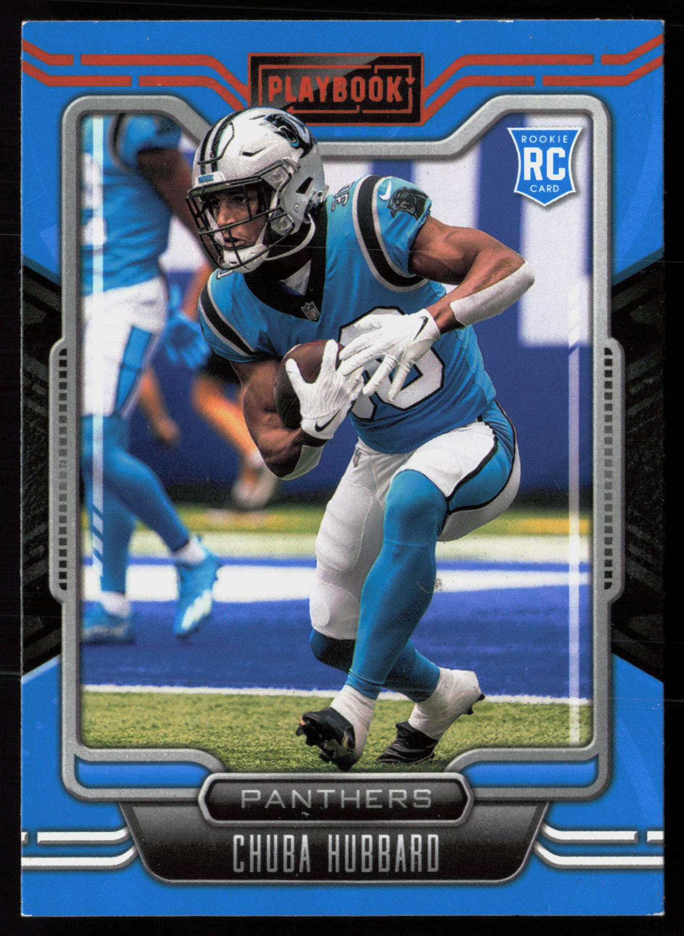 2021 Panini Playbook #134 Purple Chuba Hubbard RC Rookie