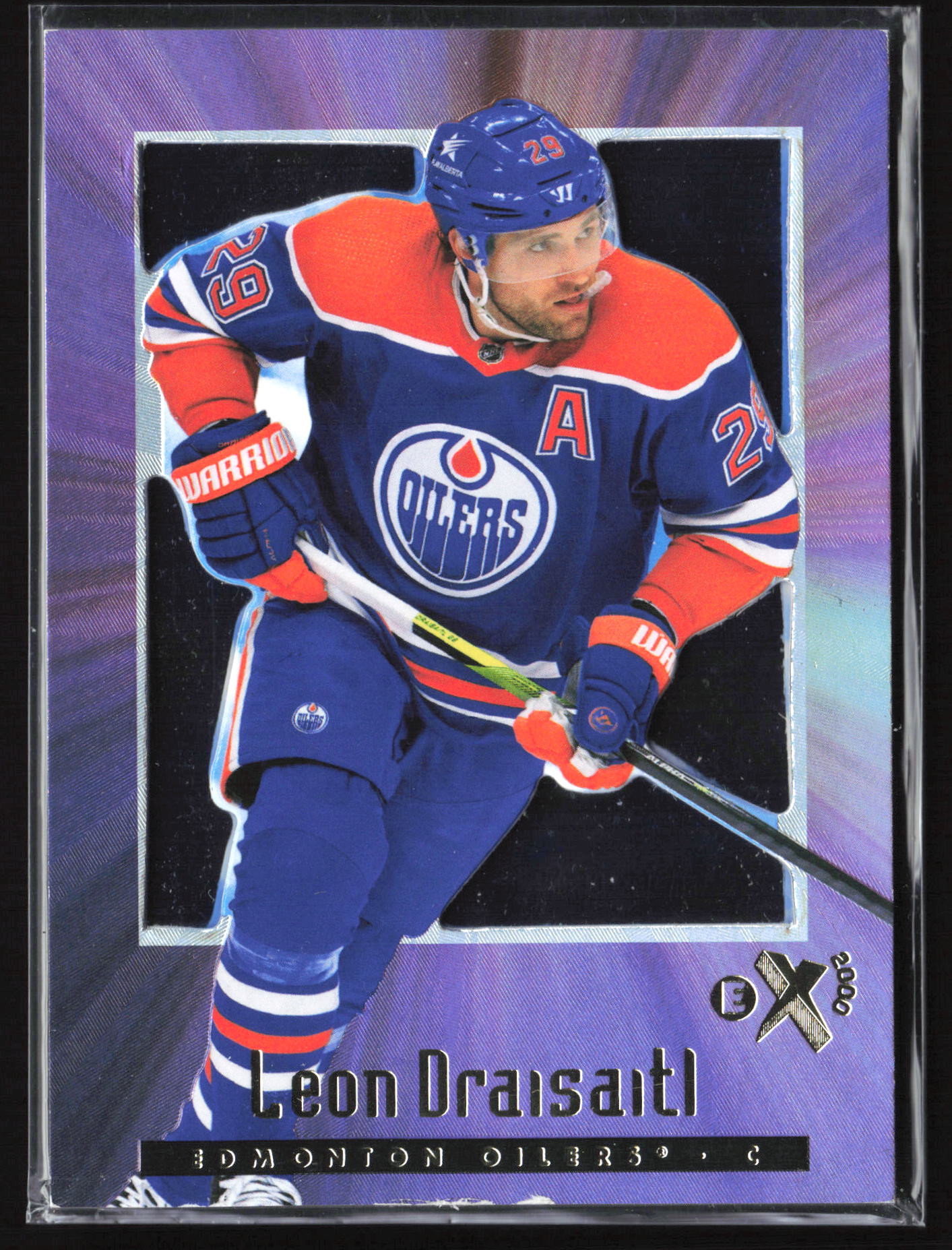 2023-24 SkyBox E-X 2000 #84 Leon Draisaitl White Rainbow Credentials — Front