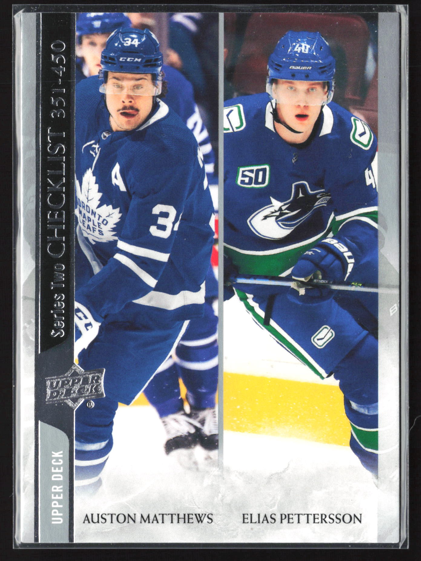 2020-21 Upper Deck #450 Auston Matthews / Elias Pettersson CL French