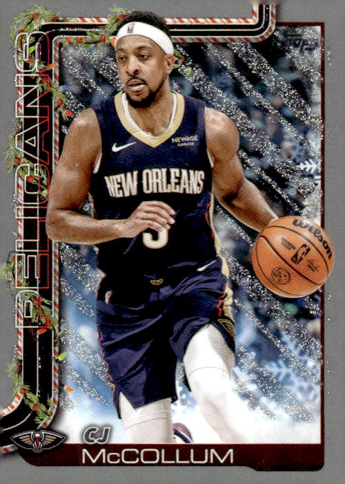 2025-26 Topps Holiday #H155 CJ McCollum Glitter Holiday