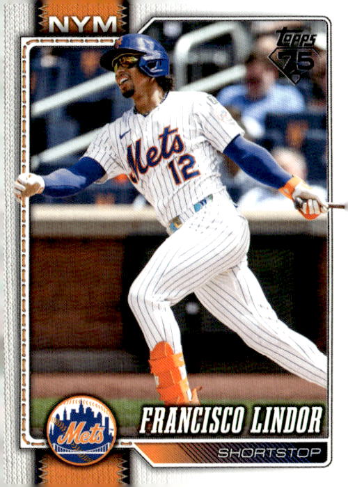 2026 Topps #123 Francisco Lindor Team Color Border