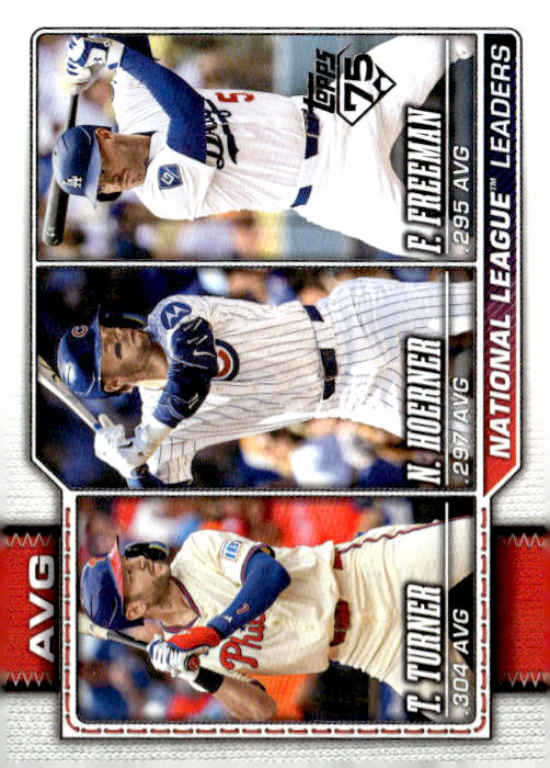 2026 Topps #151 NLL Avg (Trea Turner / Nico Hoerner / Freddie Freeman)