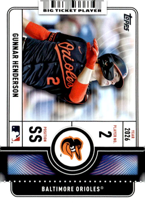 2026 Topps #BTP-4 Gunnar Henderson Big Ticket Players