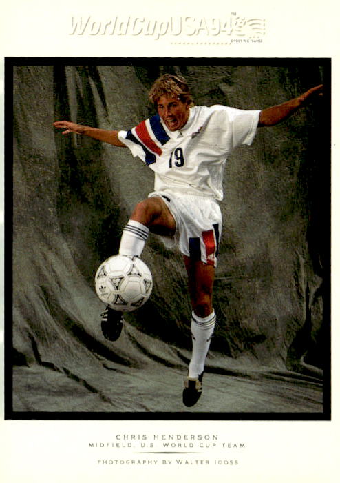 1994 Upper Deck World Cup Contenders English/Spanish #WI3 Chris Henderson Walter Iooss Portraits