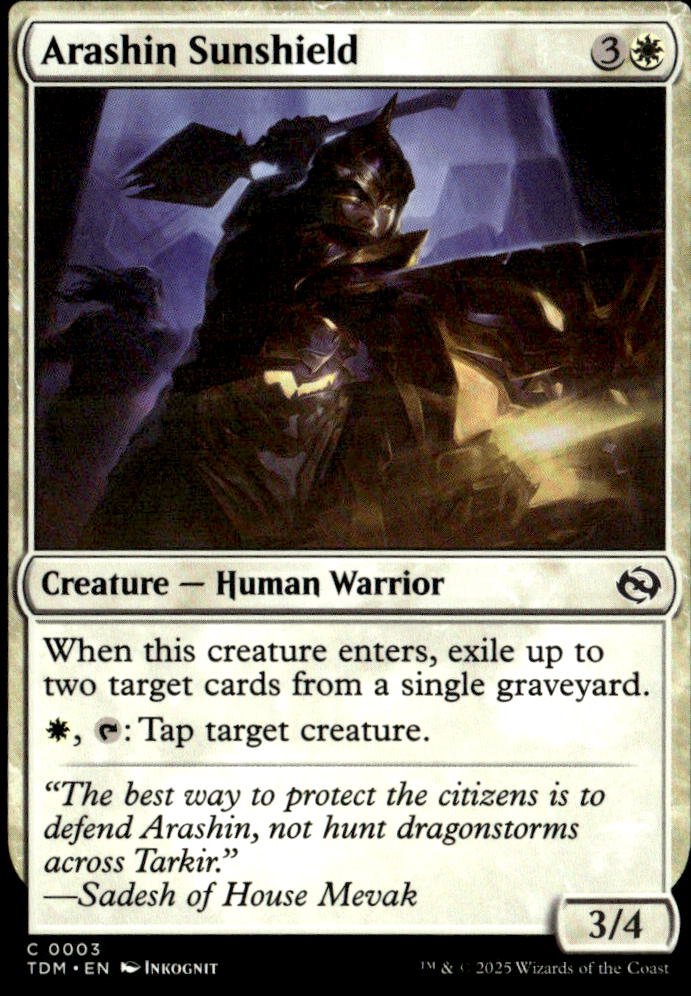 Tarkir: Dragonstorm #3 Arashin Sunshield