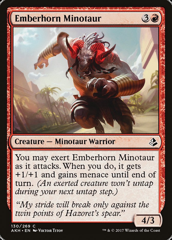 Amonkhet #130 Emberhorn Minotaur
