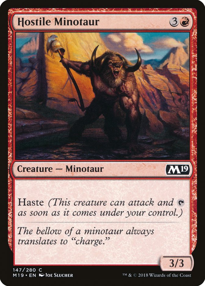 Core Set 2019 #147 Hostile Minotaur