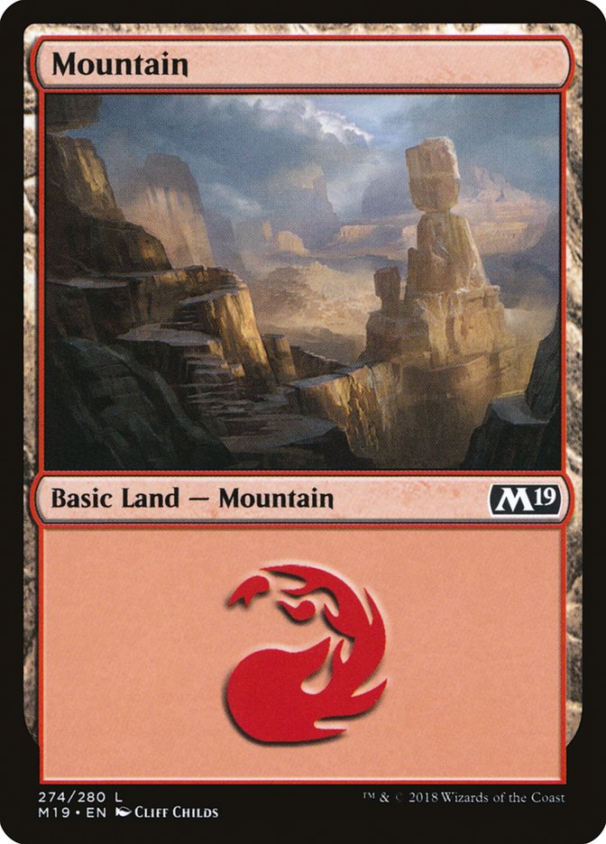 Core Set 2019 #274 Mountain (274)