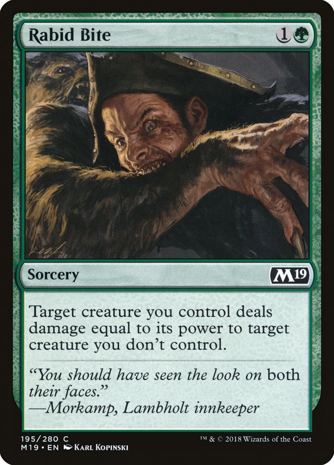 Core Set 2019 #195 Rabid Bite