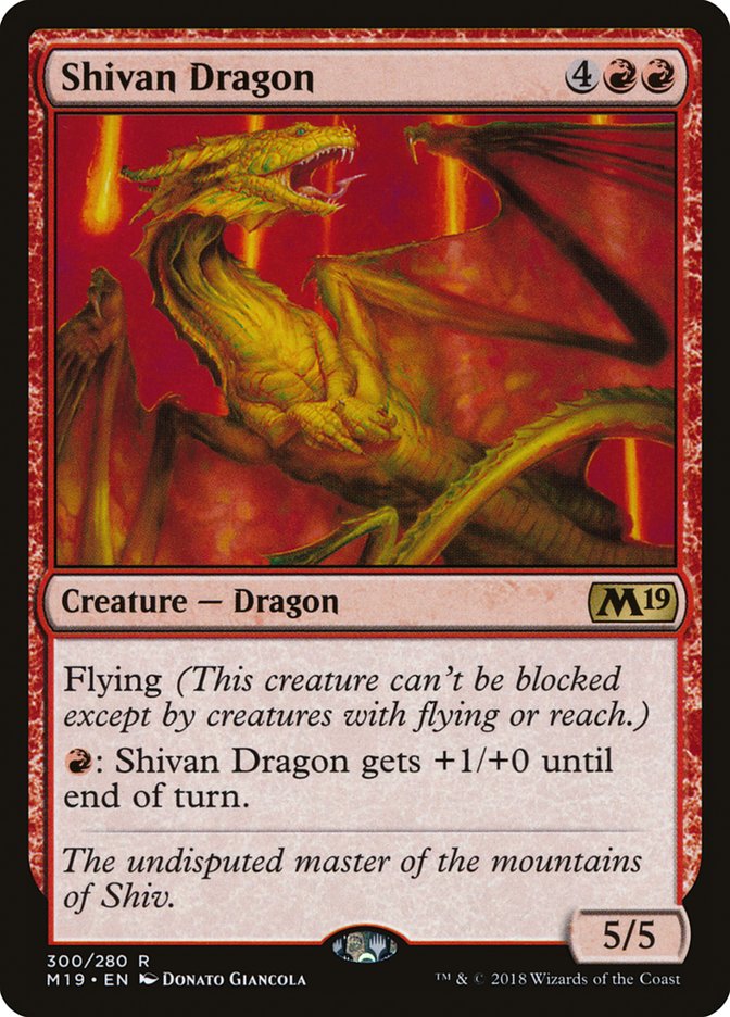 Core Set 2019 #300 Shivan Dragon