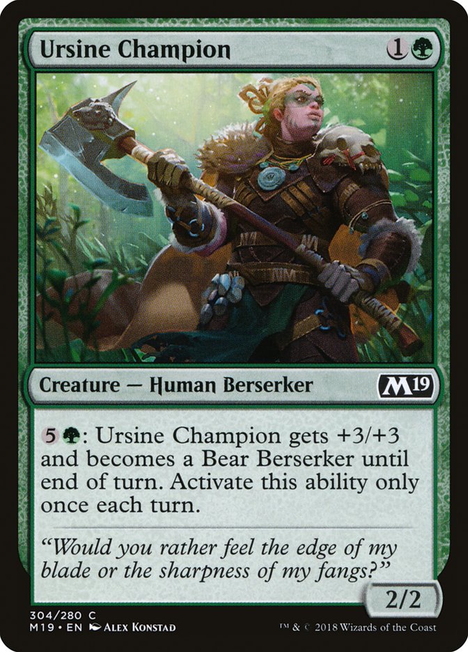 Core Set 2019 #304 Ursine Champion